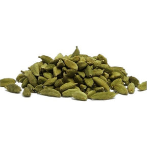 Premium cardamom pods in a bowl, ideal for baking, curries, and beverages.