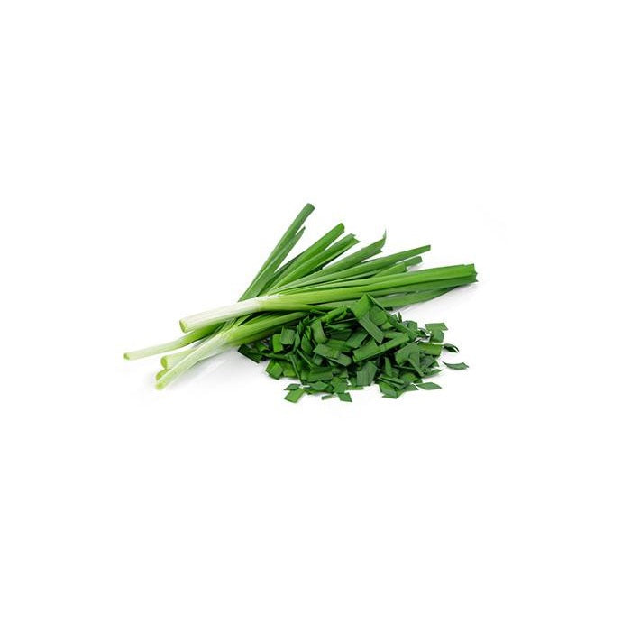 Dried chives with fine green flakes, mild onion-flavored herb for cooking.
