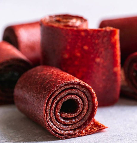 Healthy fruit roll made from real fruits, perfect for kids and on-the-go snacking. Premium and pure