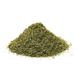 Dried dill leaves with fine green flakes, aromatic herb for cooking and seasoning.